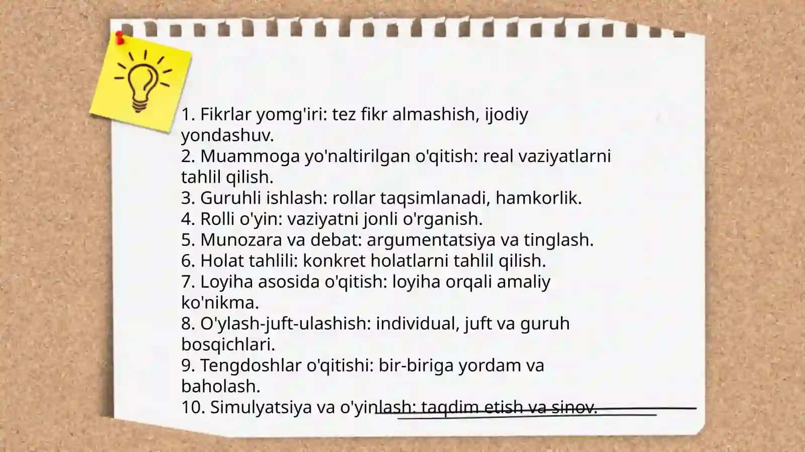An'anaviy (ma'ruza va izoh) ta'lim metodlari 4