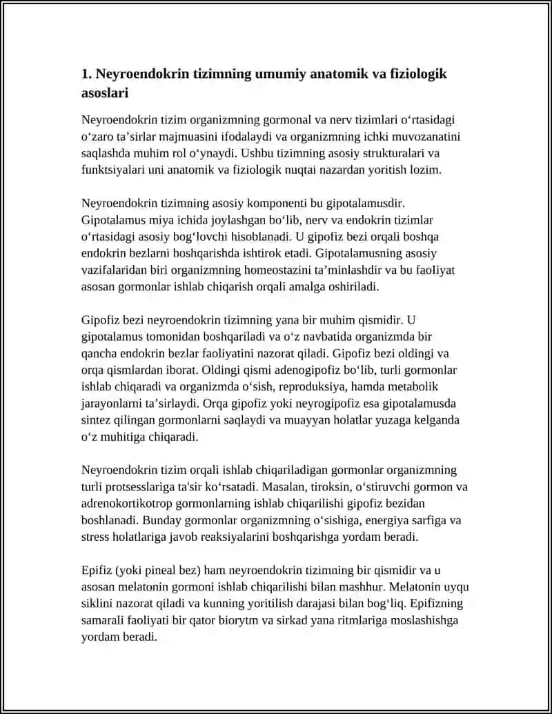 NEYROENDOKRIN TIZIMNING STRUKTUR FUNKSIONAL TAVSIFI 4