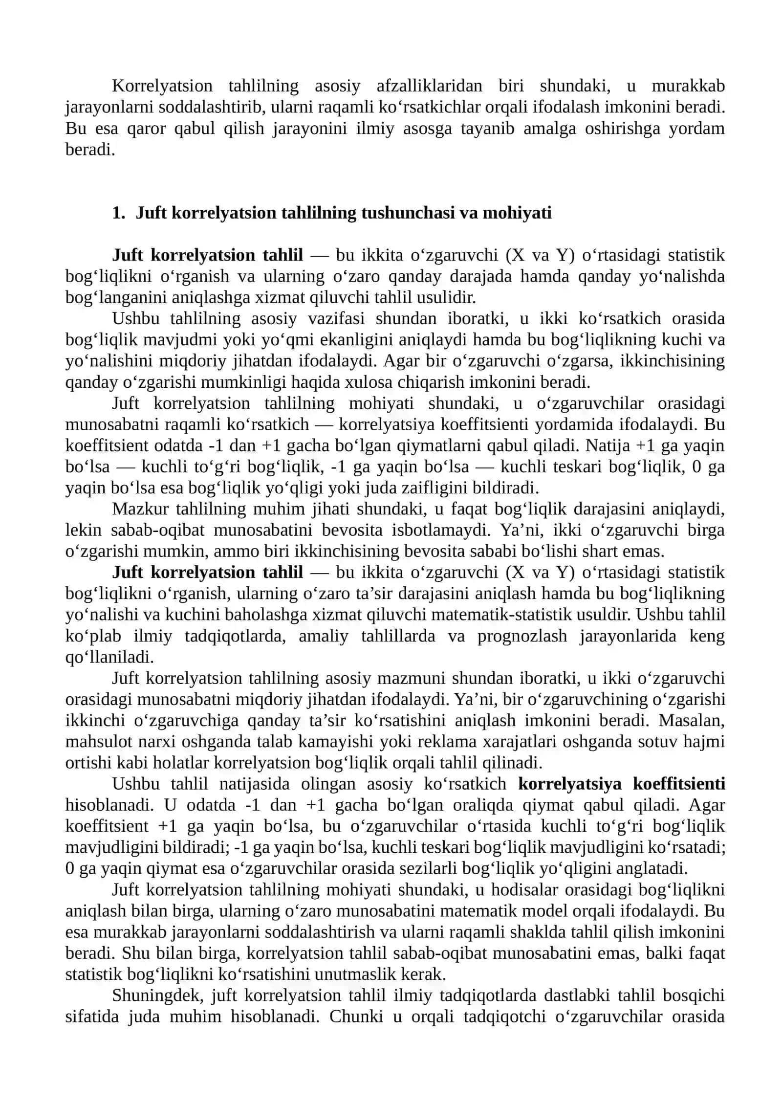 Juft karralatsion tahlil 4