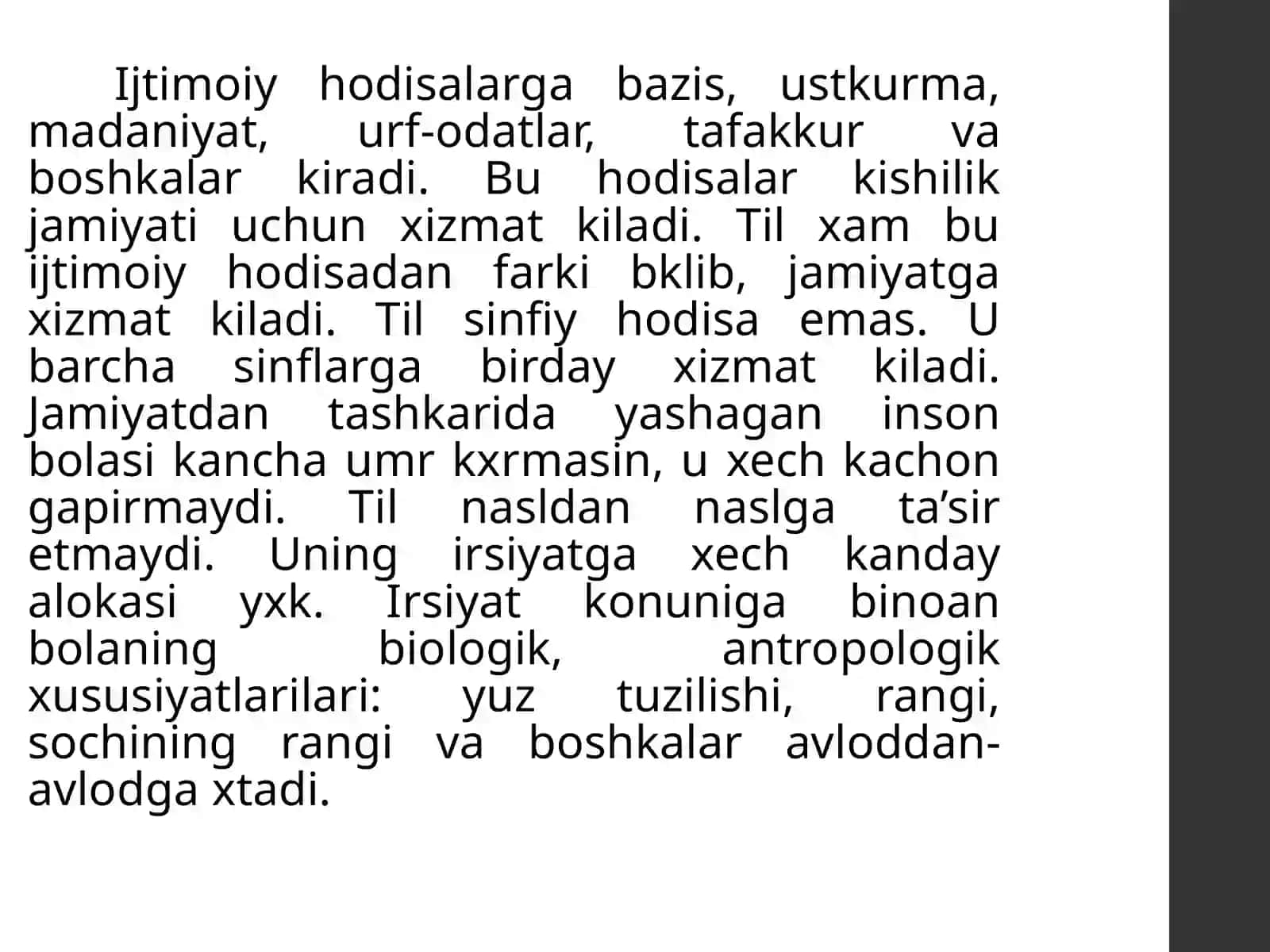TIL IJTIMOIY DOIM O'ZGARIB TURUVCHI HODISAREJA 4