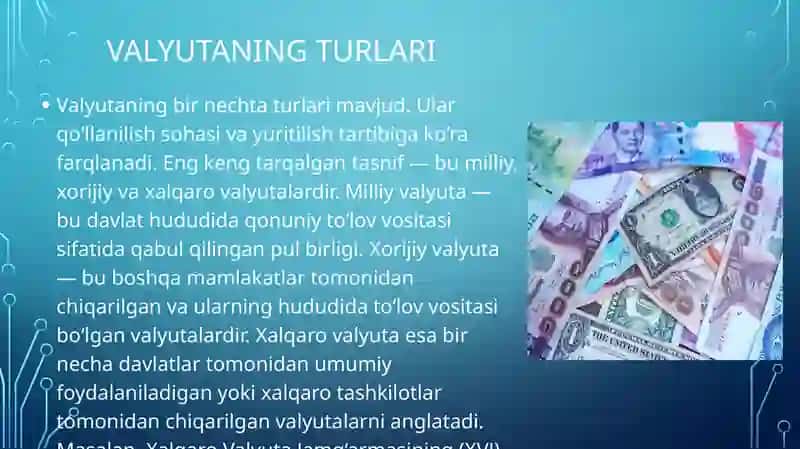 Valyuta va valyuta kursi tushunchasi 4
