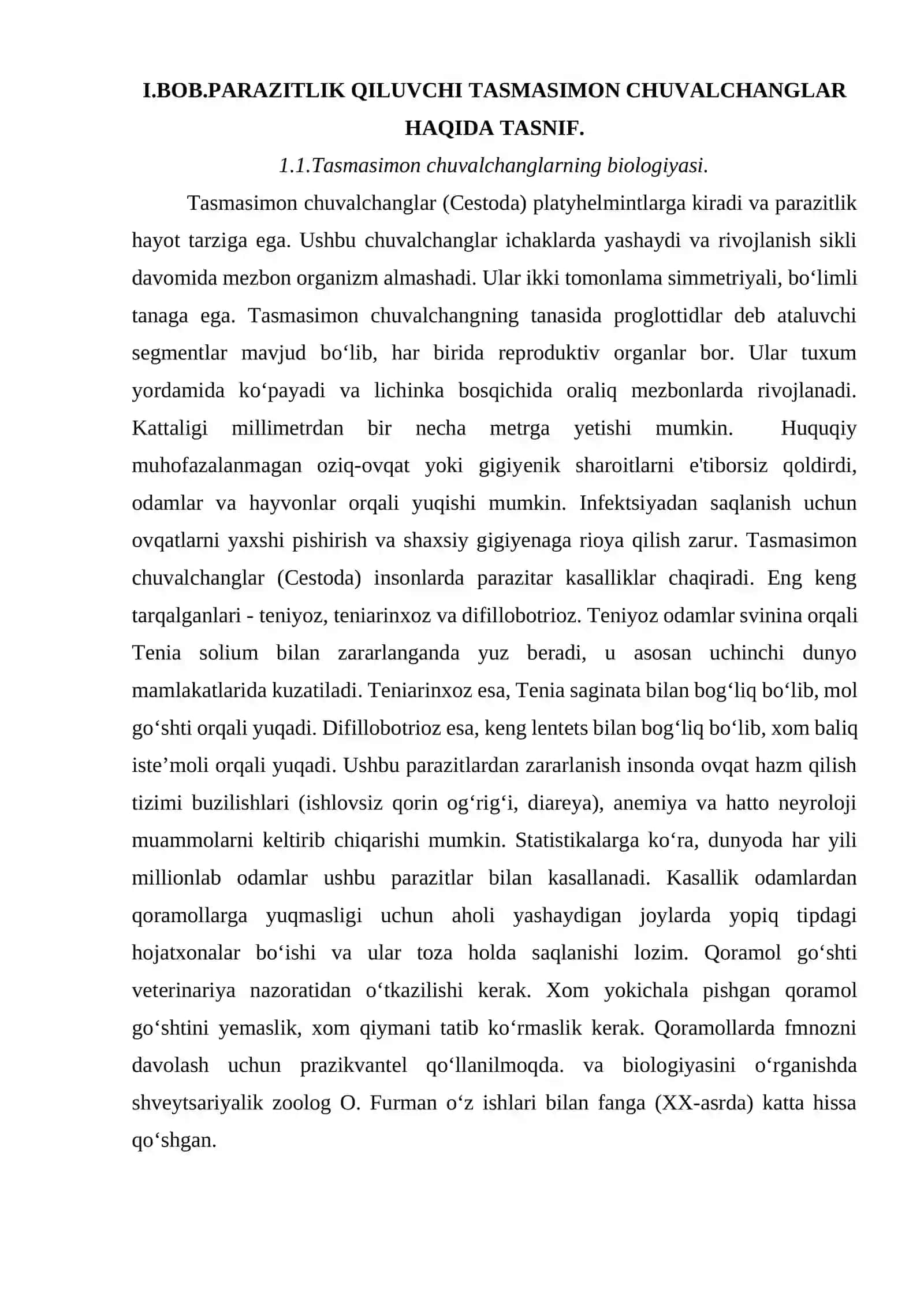 Tasmasimon chuvalchanglarning biologik tuzilishi 4