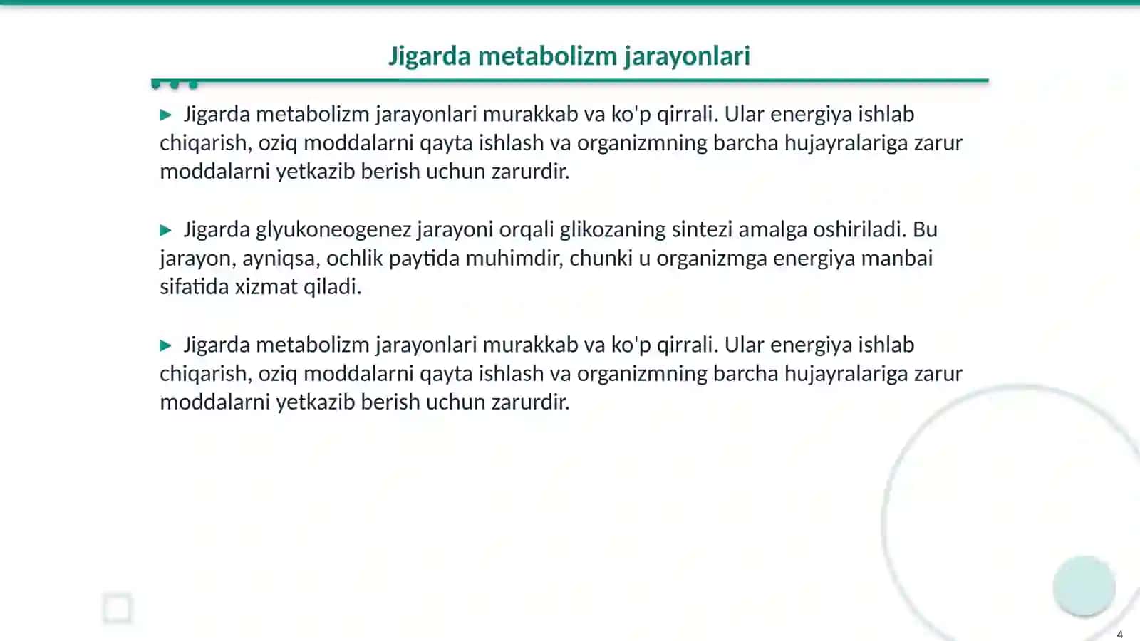Jigar biokimyosi 4