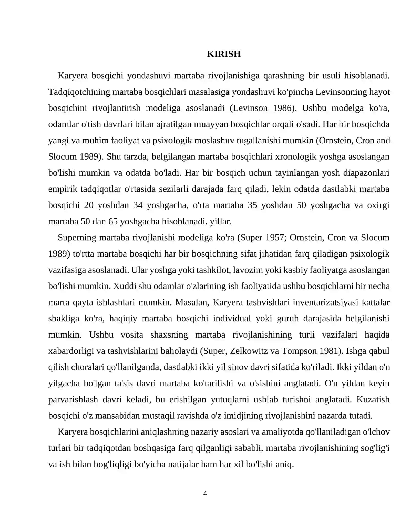 Karyera bosqichlari va psixologik o‘zgarishlar 4