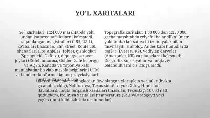 Xarita turlari 4