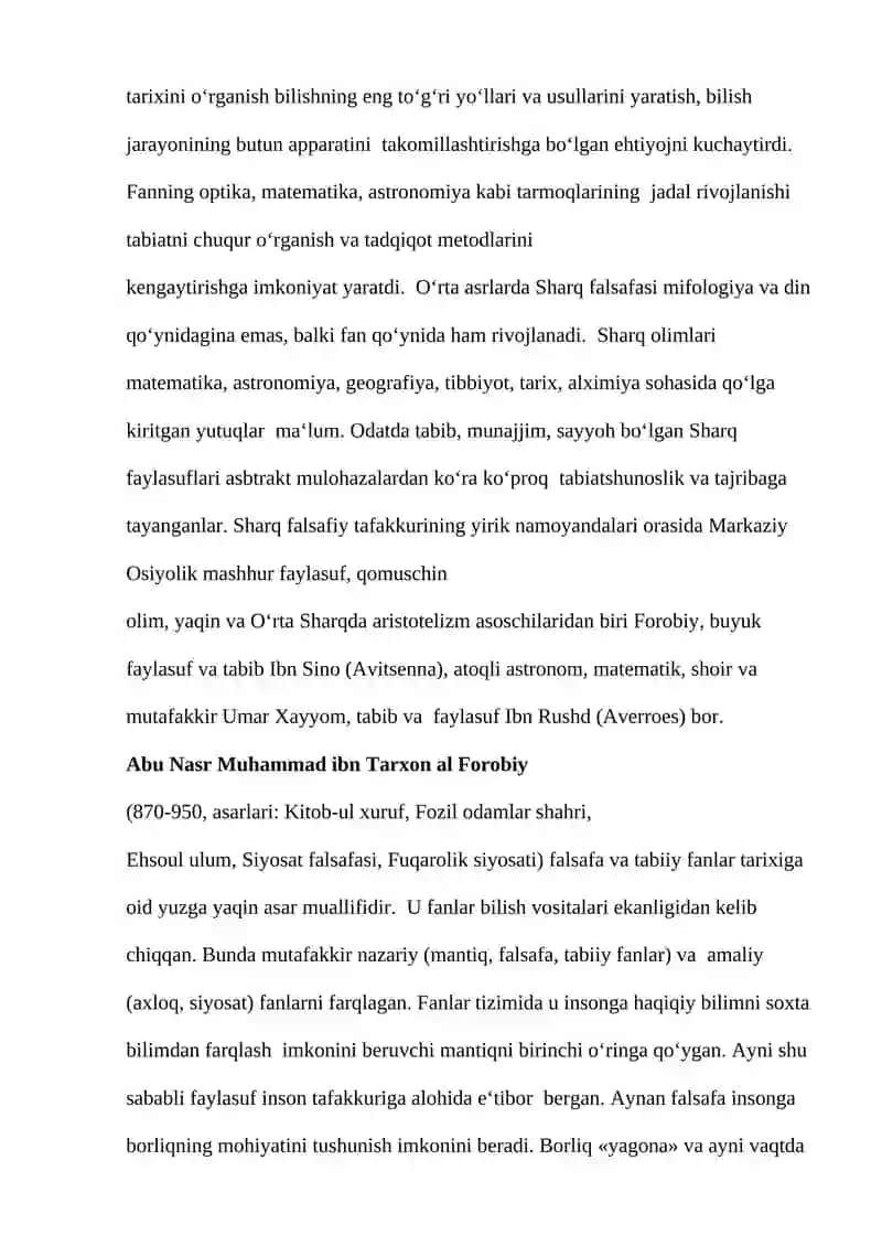 Ilk o’rta asr Sharq falsafasi va uyg’onish davri 4