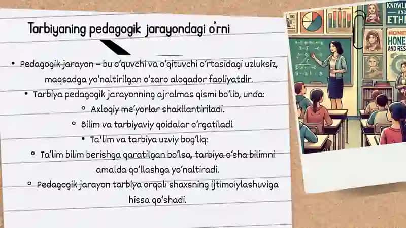 Pedagogik jarayonda tarbiyaning mazmuni 4