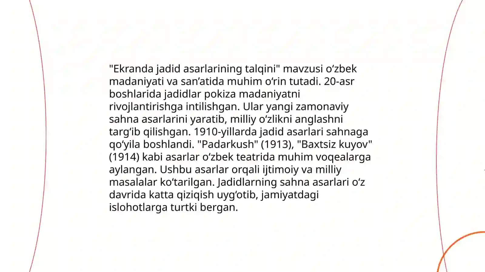 Jadid adabiyoti namunalari sahnada va ekranda 4