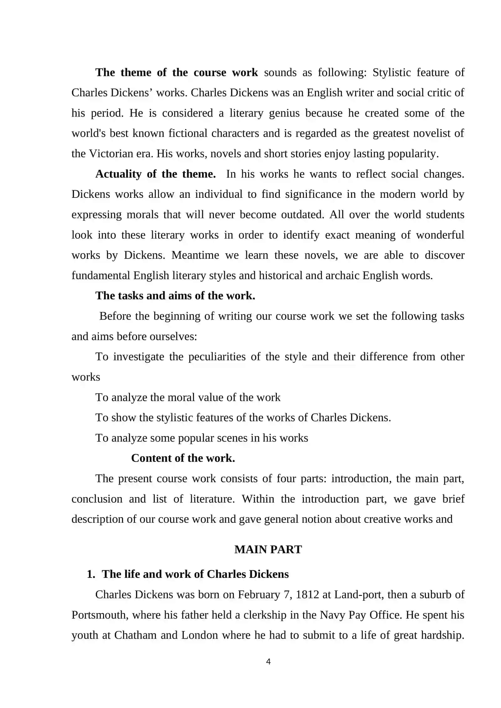 Stylistic features of Charles Dickens’ works 4