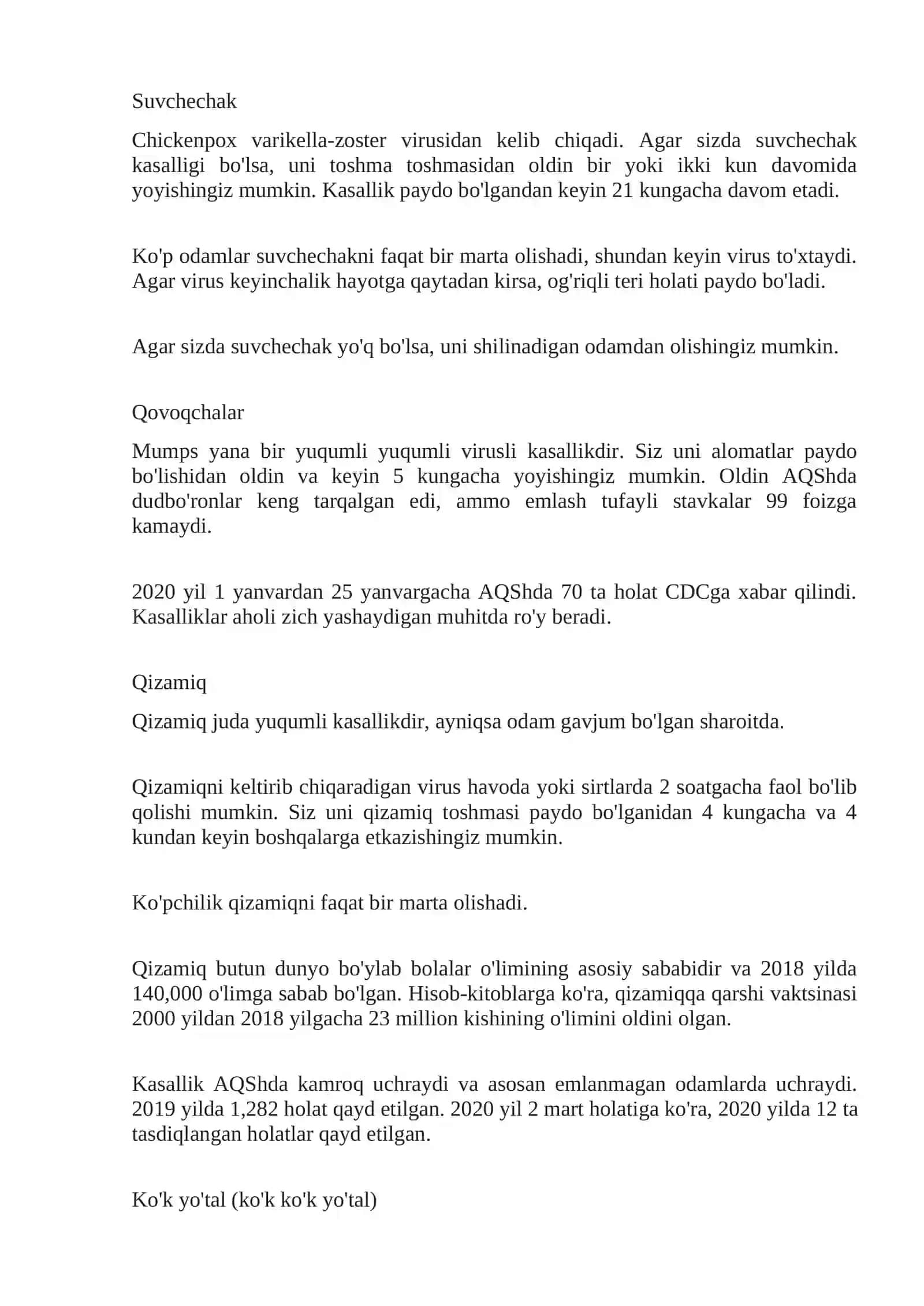 HAVO TOMCHI ORQALI YUQADIGAN KASALLIKLAR 4