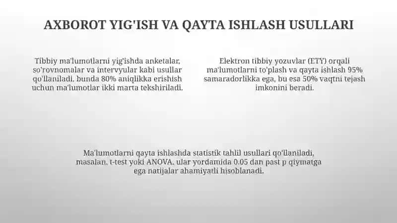 Tibbiy axborotni boshqarishning hususiyatlari 4