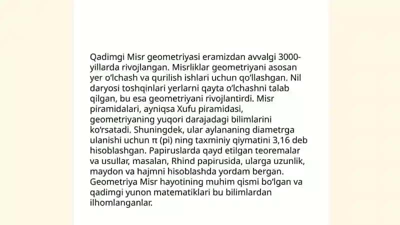Geometriyaning rivojlanish tarixi 4