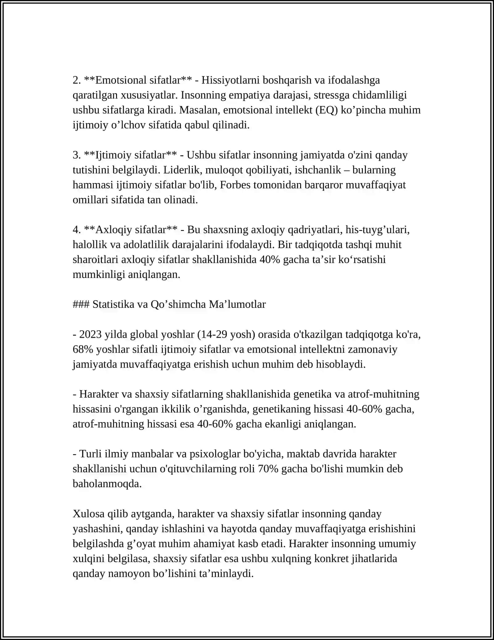 HARAKTER 4