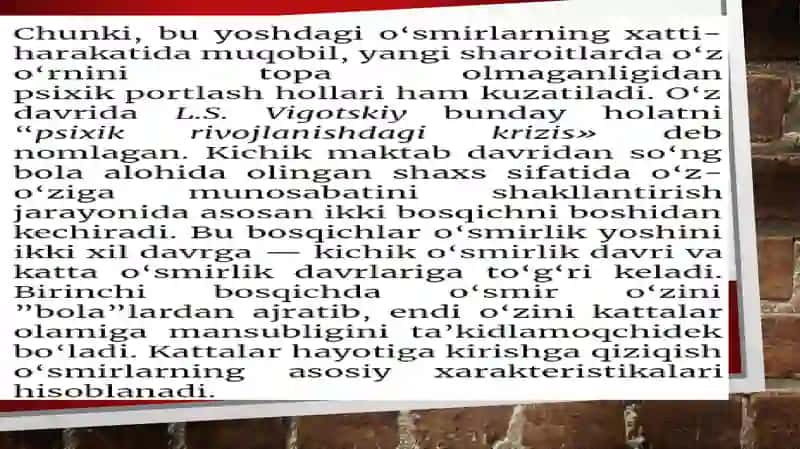 Ilkòspirinlik davrida psixik rivojlanish xususiyatlari 4