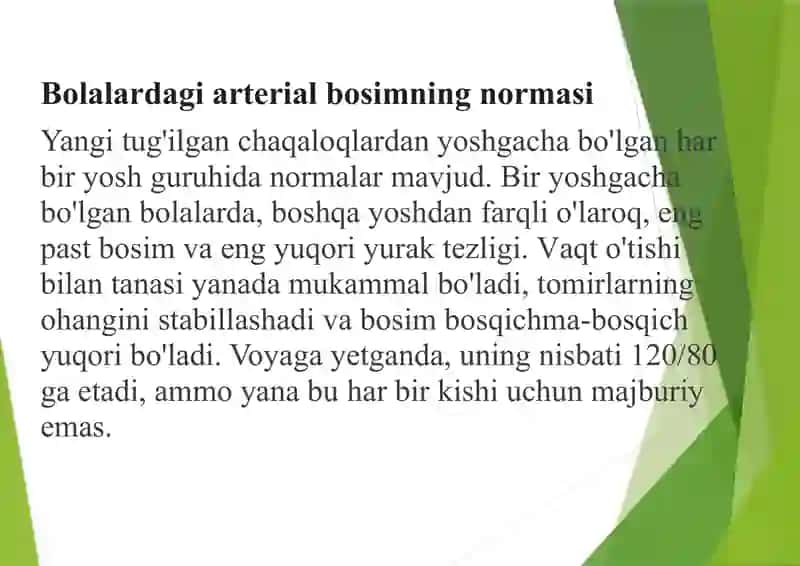 Bolalarda arterial qon bosimini o'lchash 4