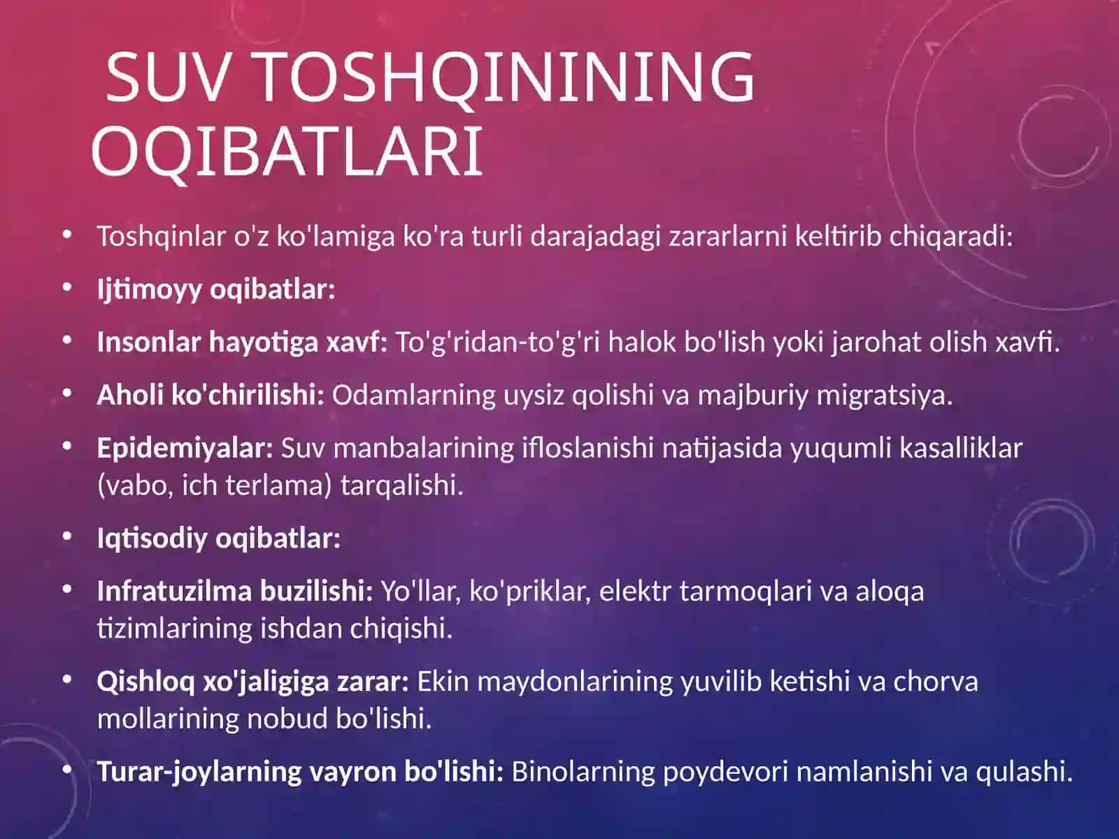 Suvtoshqinivauningoqibatlari 4