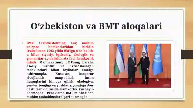 O'zbekistonning xalqaro tashkilotlar bilan hamkorlik aloqalari 4