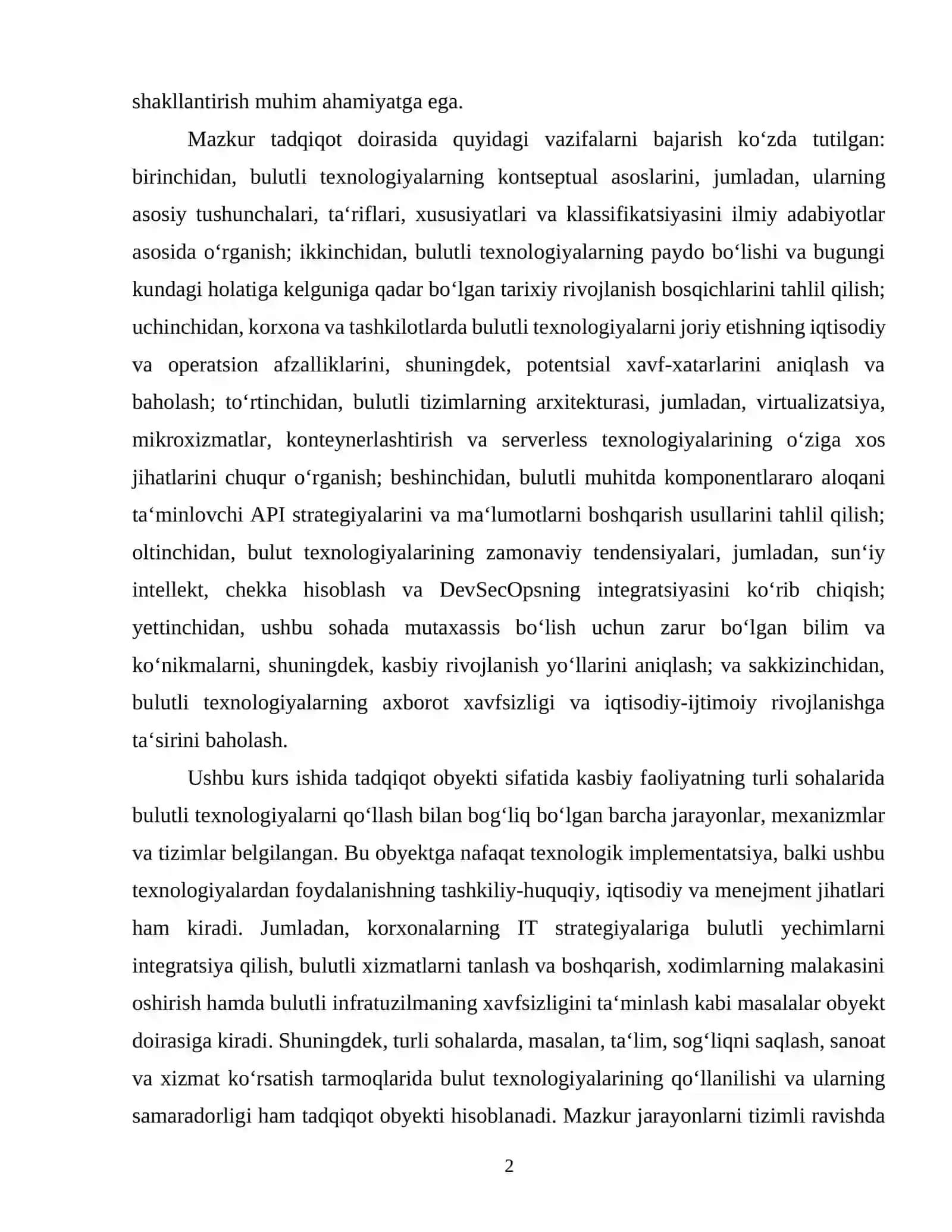 Bulutli texnologiyalarni kasbiy faoliyatda qo’llash mavzusidagi 4
