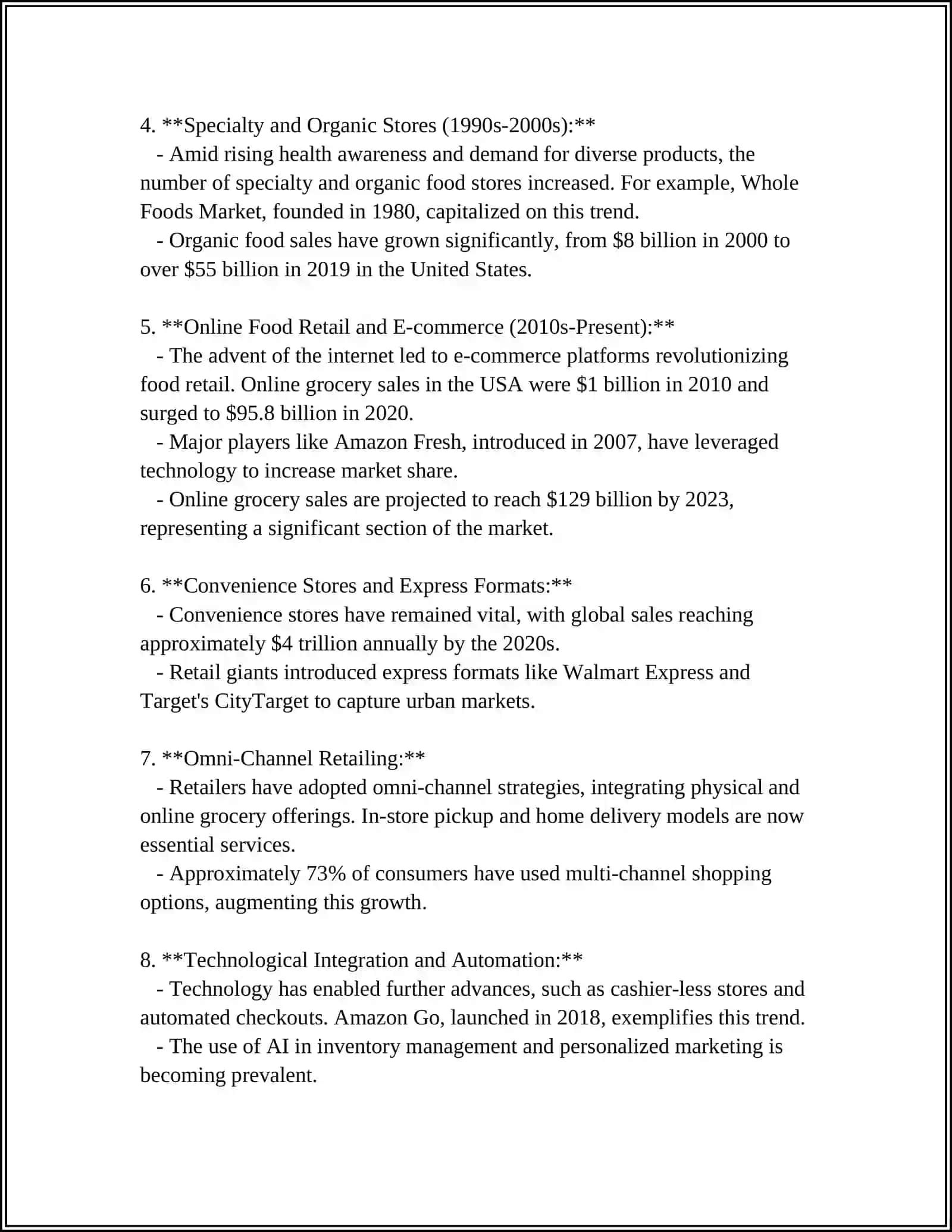 MUSTAQIL ISH: FOOD RETAILING 4