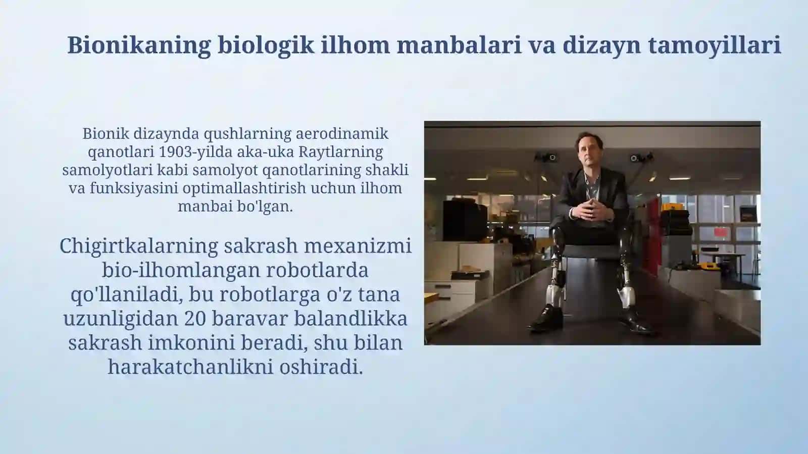 Bionika asoslari va uni insonhayotidagi o'rni 4