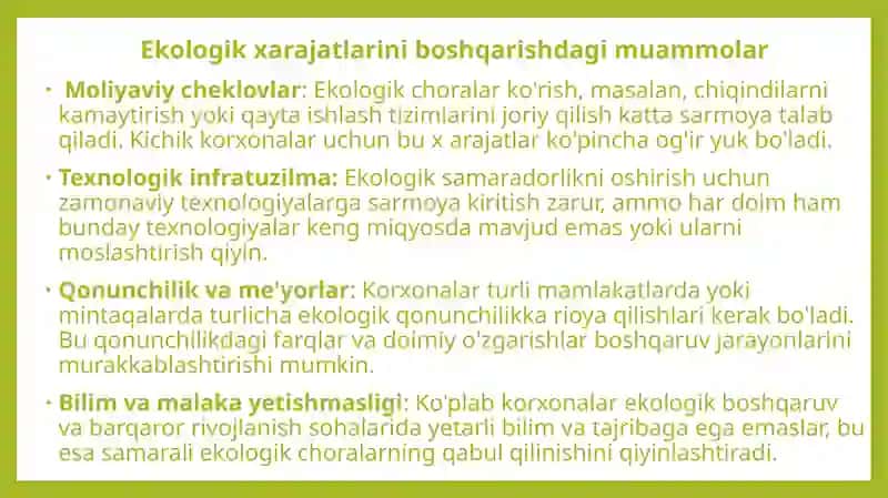 Ekologik xarajatlar 4