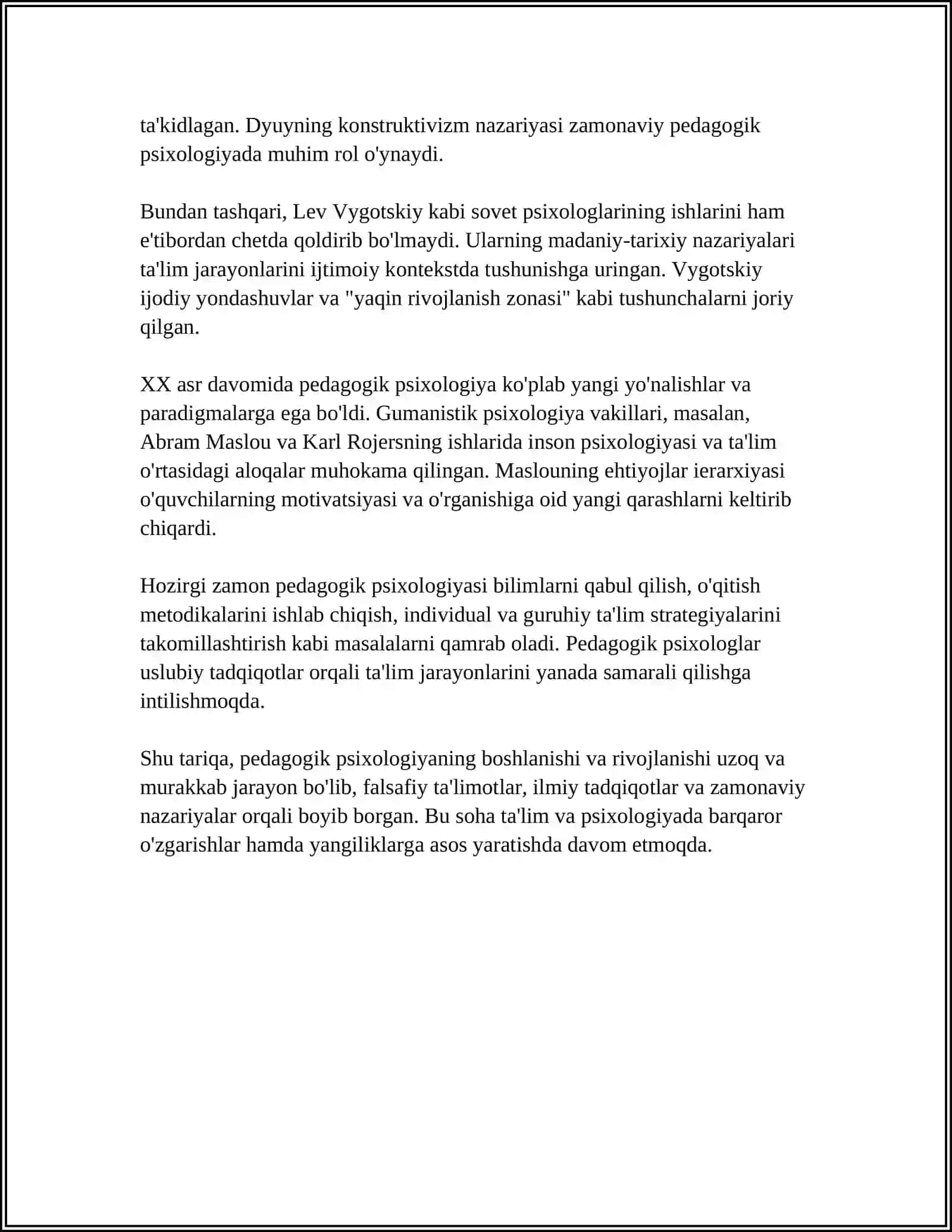 PEDAGOGIK PSIXOLOGIYANING SHAKLLANISH TARIXI 4