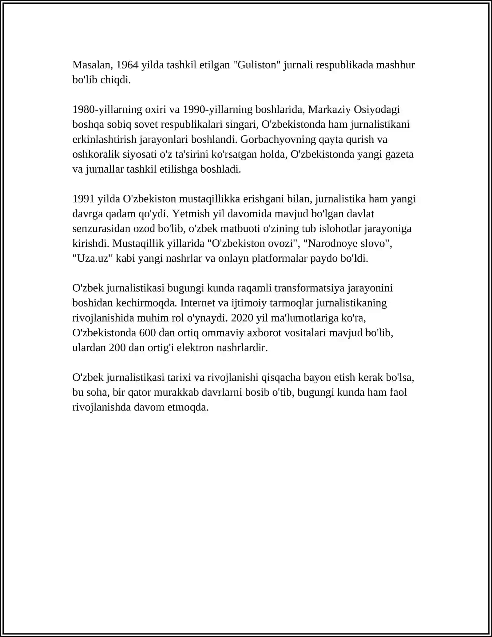 PUBLITSISTIK MAQOLA TAYYORLASH 4