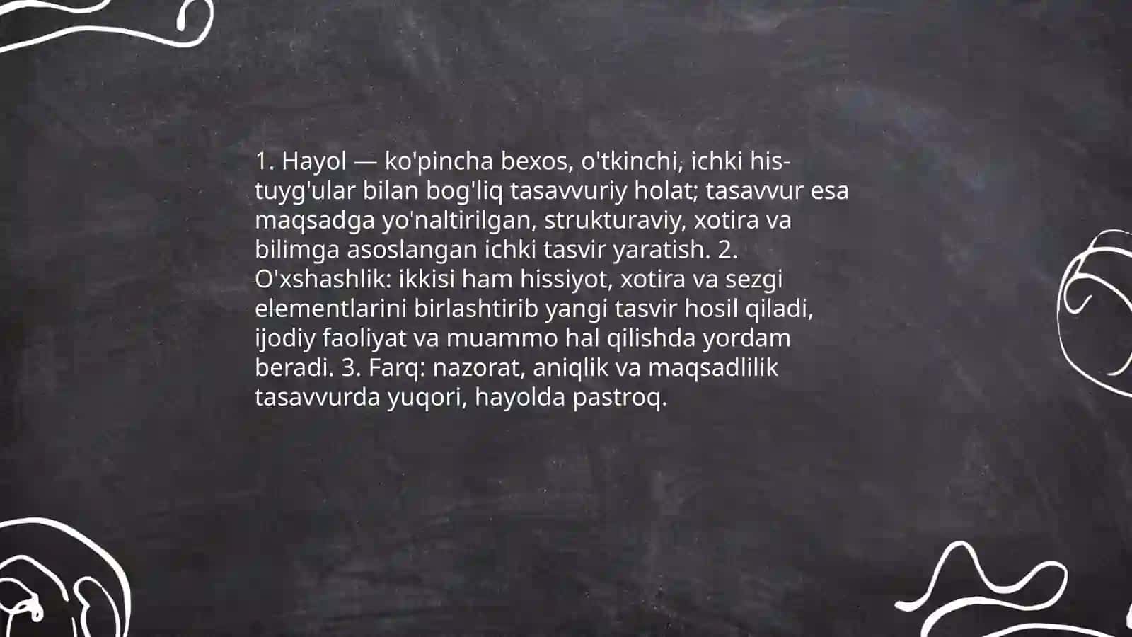 Hayol va tasavvur haqida tushuncha 4