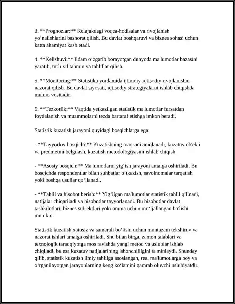 STATISTIK KUZATISH USLUBIYATI 4