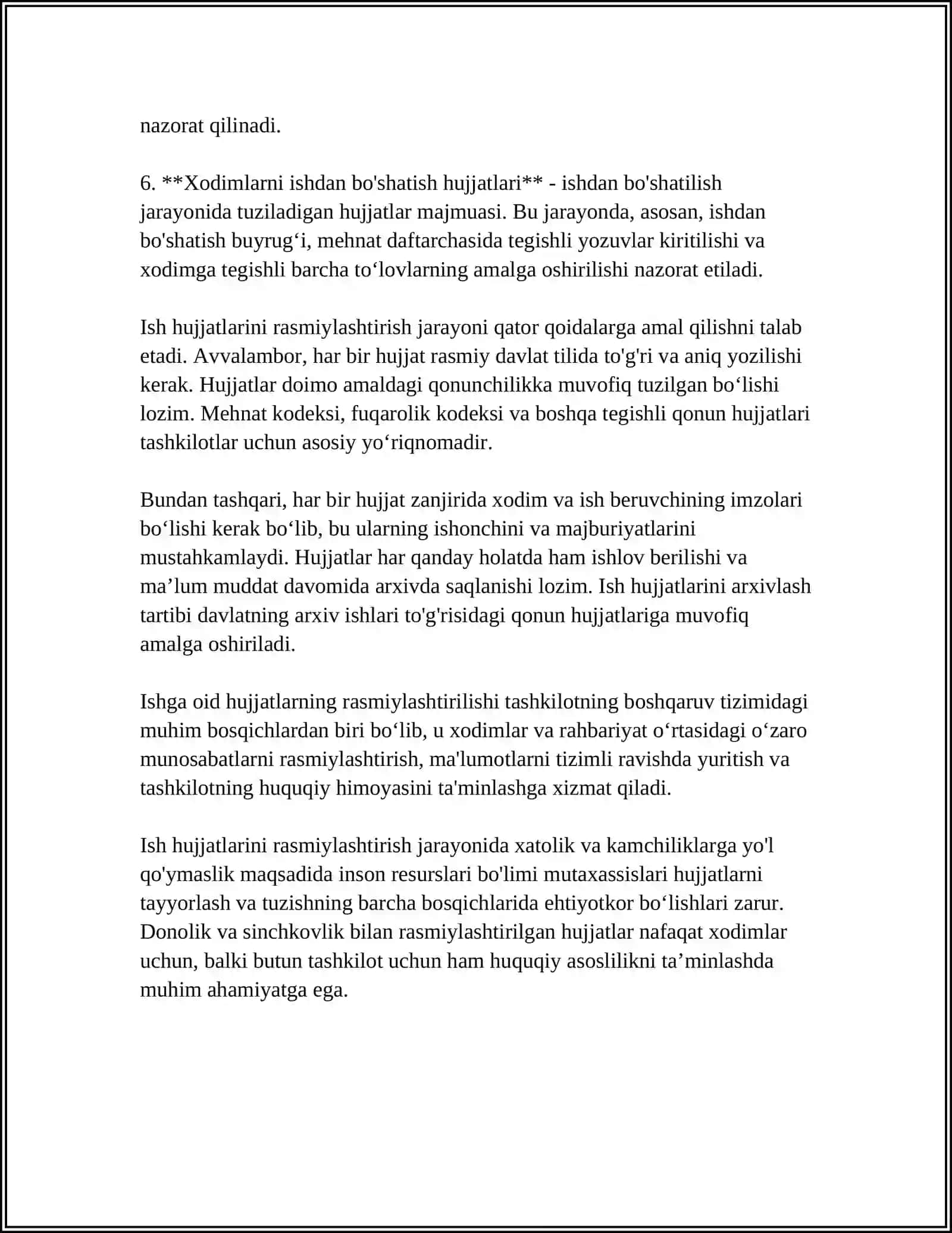 ISH XATLARINI MUVOFIQLASHTIRISH VA IMZOLASH QOIDALARI 4