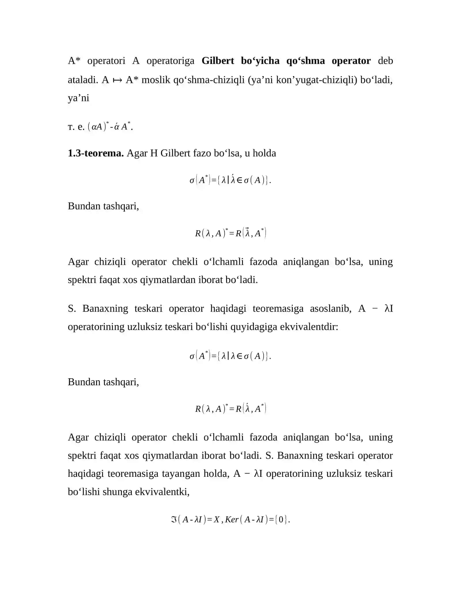CHIZIQLI OPERATORLARNING XOS QIYMATLARI VA XOS VEKTORLARI 4