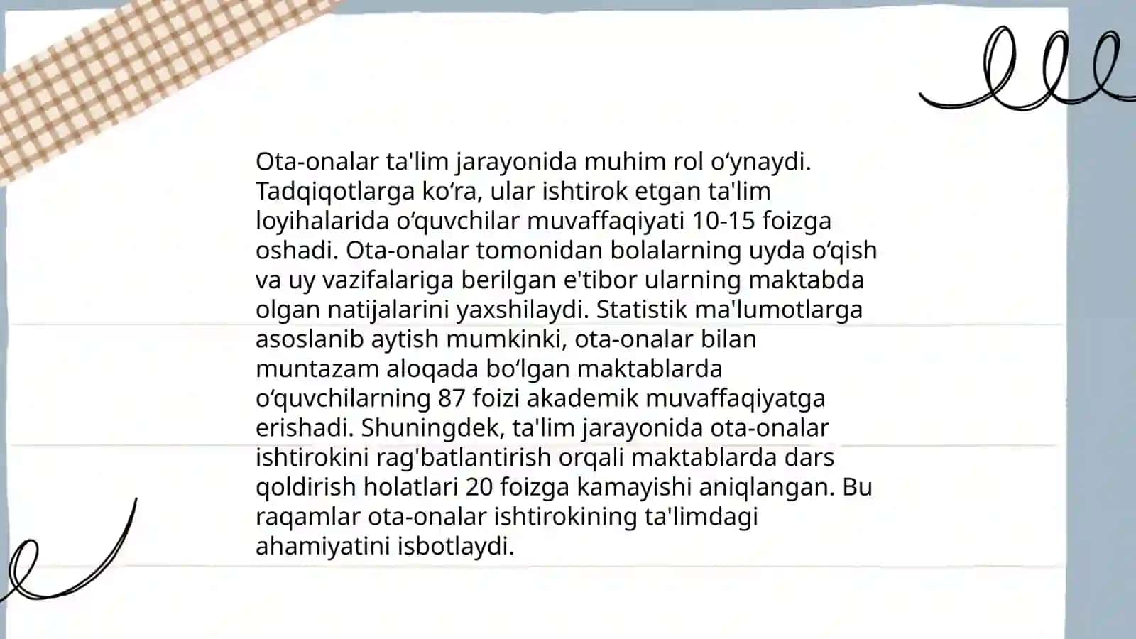 Maktab va oila integratsiyasi 4