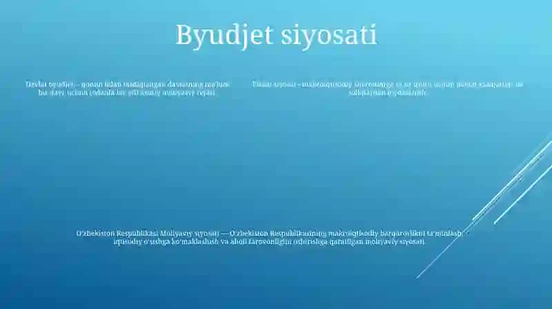 O'Zbekiston Respublikasi Moliyaviy Siyosati 4
