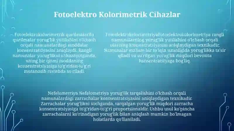 Fotoelektro Kolorimetriya.Nefelometriya 4