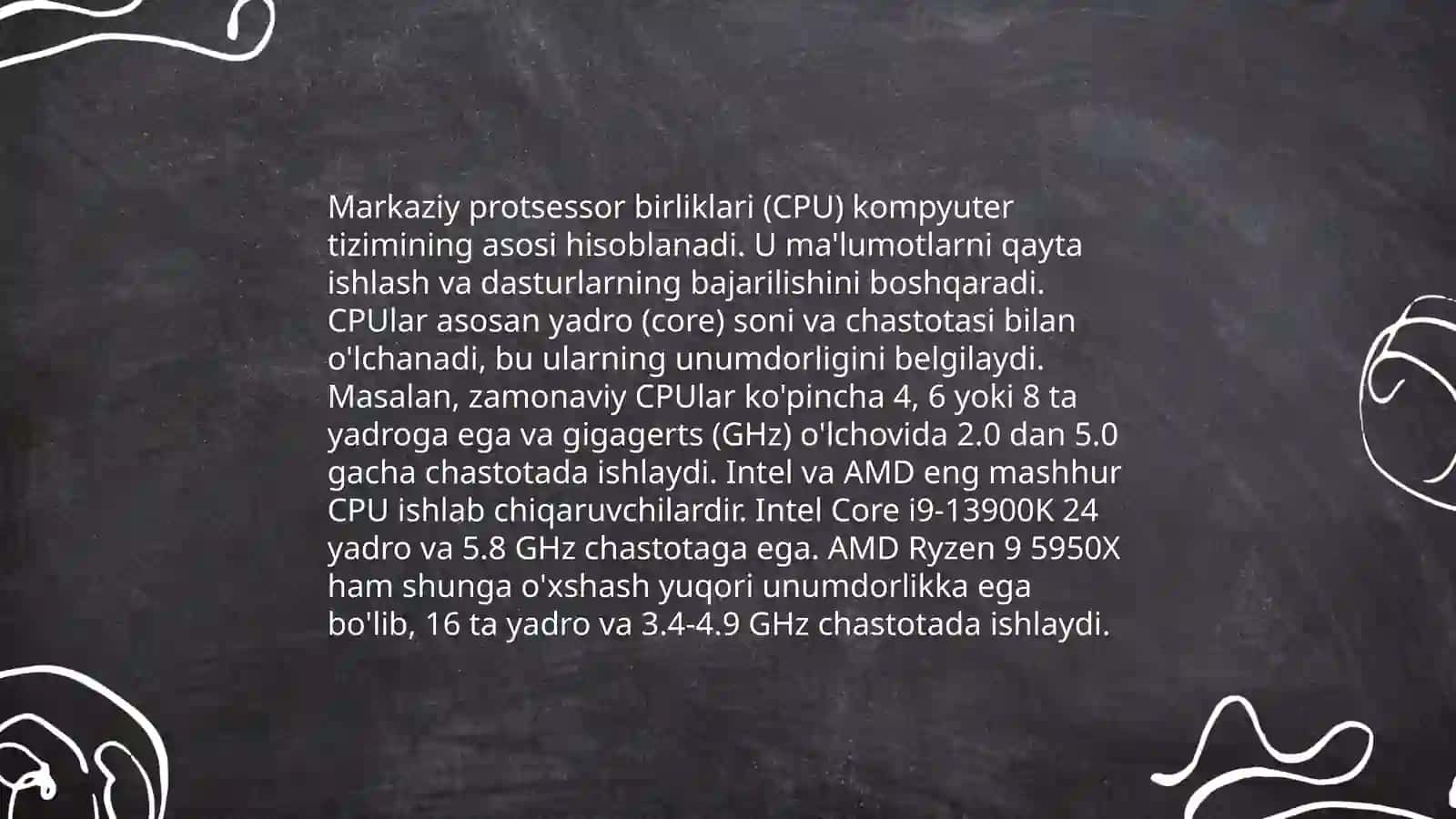 Protsessorlar tuzilishi, protsessorlarning ichki registirlari 4