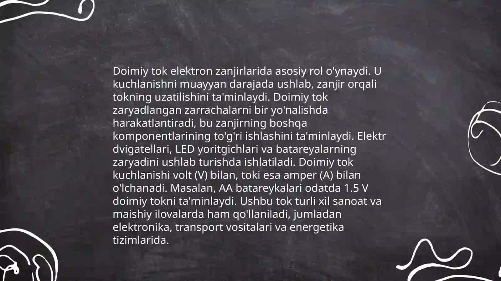 Doimiy tok va uning xossalari 4