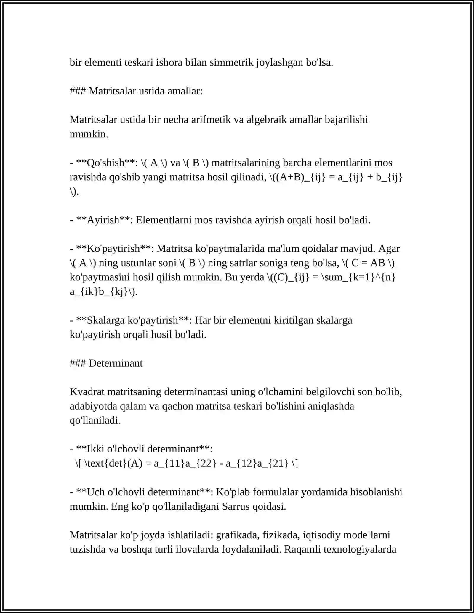 MATRITSALI VA VEKTOR PROTSESSORLAR 4