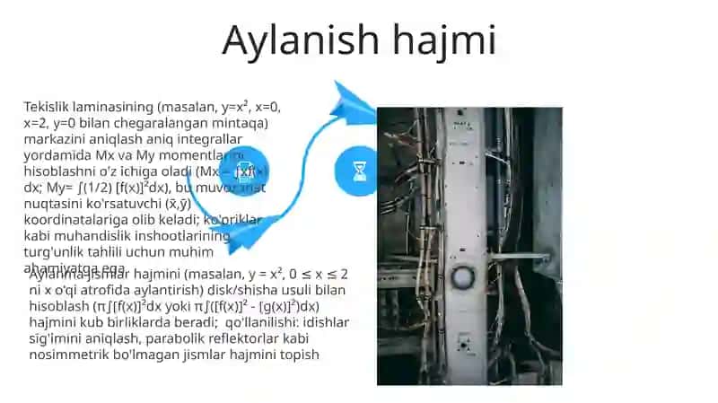 Aniq integralning mexanika masalalariga tadbiqlari 4