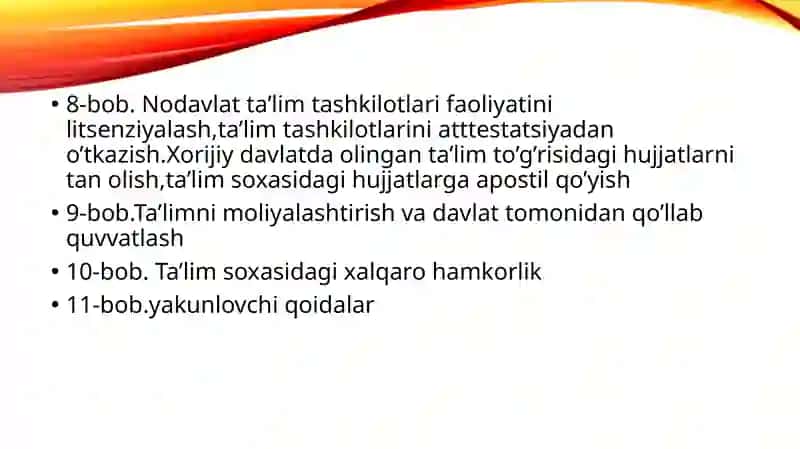 Ta’lim to’g’risida qonun 4