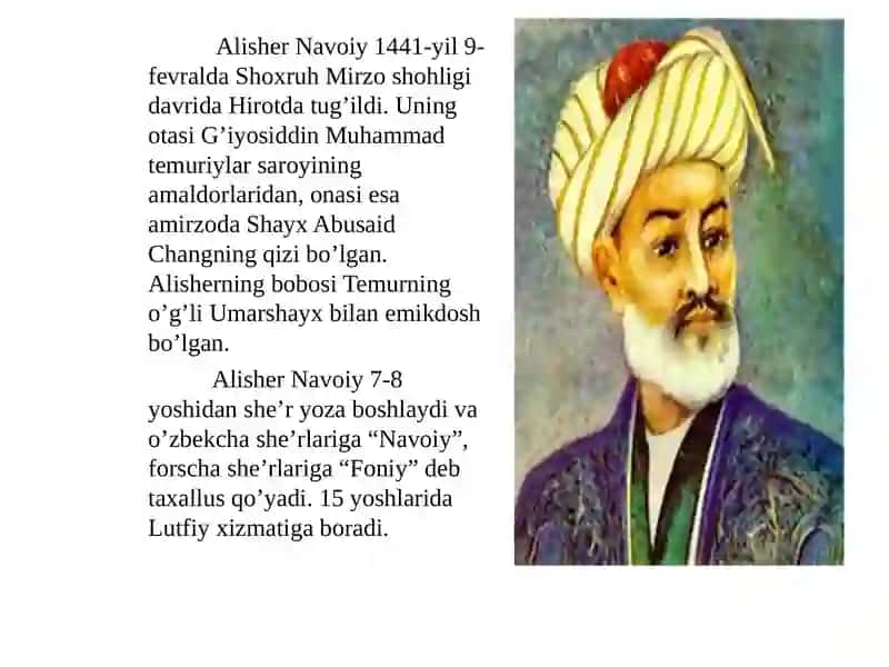 Alisher Navoiyning hayoti va ijodi 4