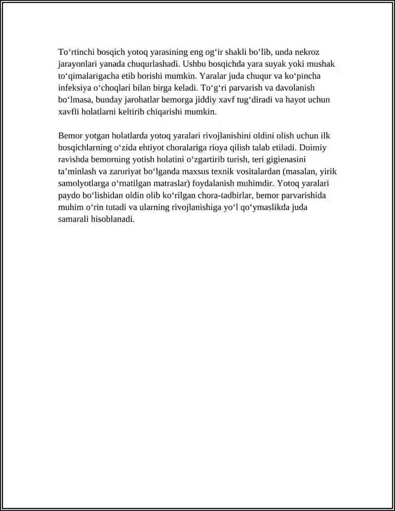 Yotoq yaralari: taʼrif va bosqichlari 4
