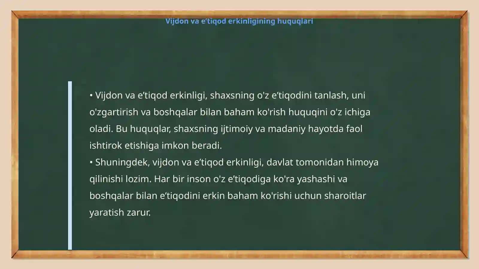 Vijdon va eʼtiqod erkinligining taʼrifi 4