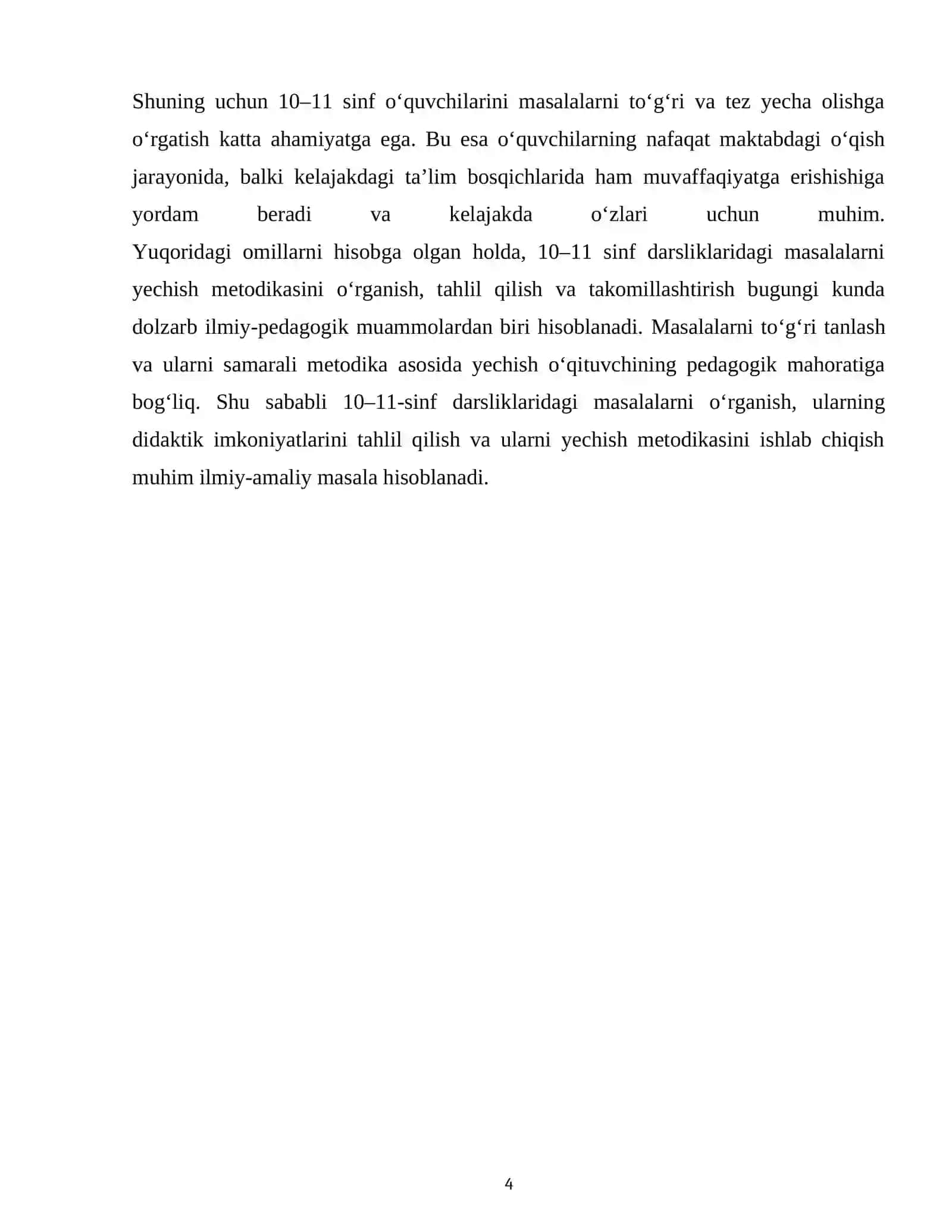10-11 sinf darsliklaridagi masalalarni yechish metodikasi 4