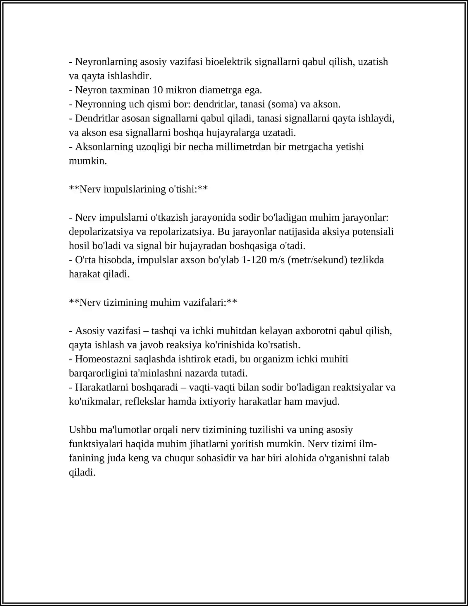 ORGANIZMNING NERV IMMUN VA ENDOKRIN SISTEMASI 4