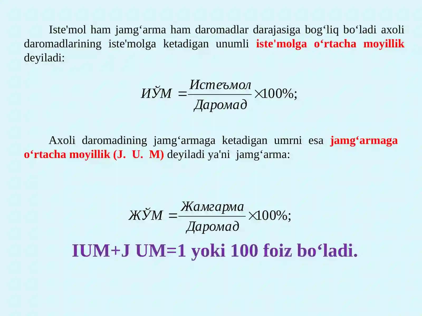 ISTE'MOL, JAMGʻARMA VA INVESTISIYaLAR 4