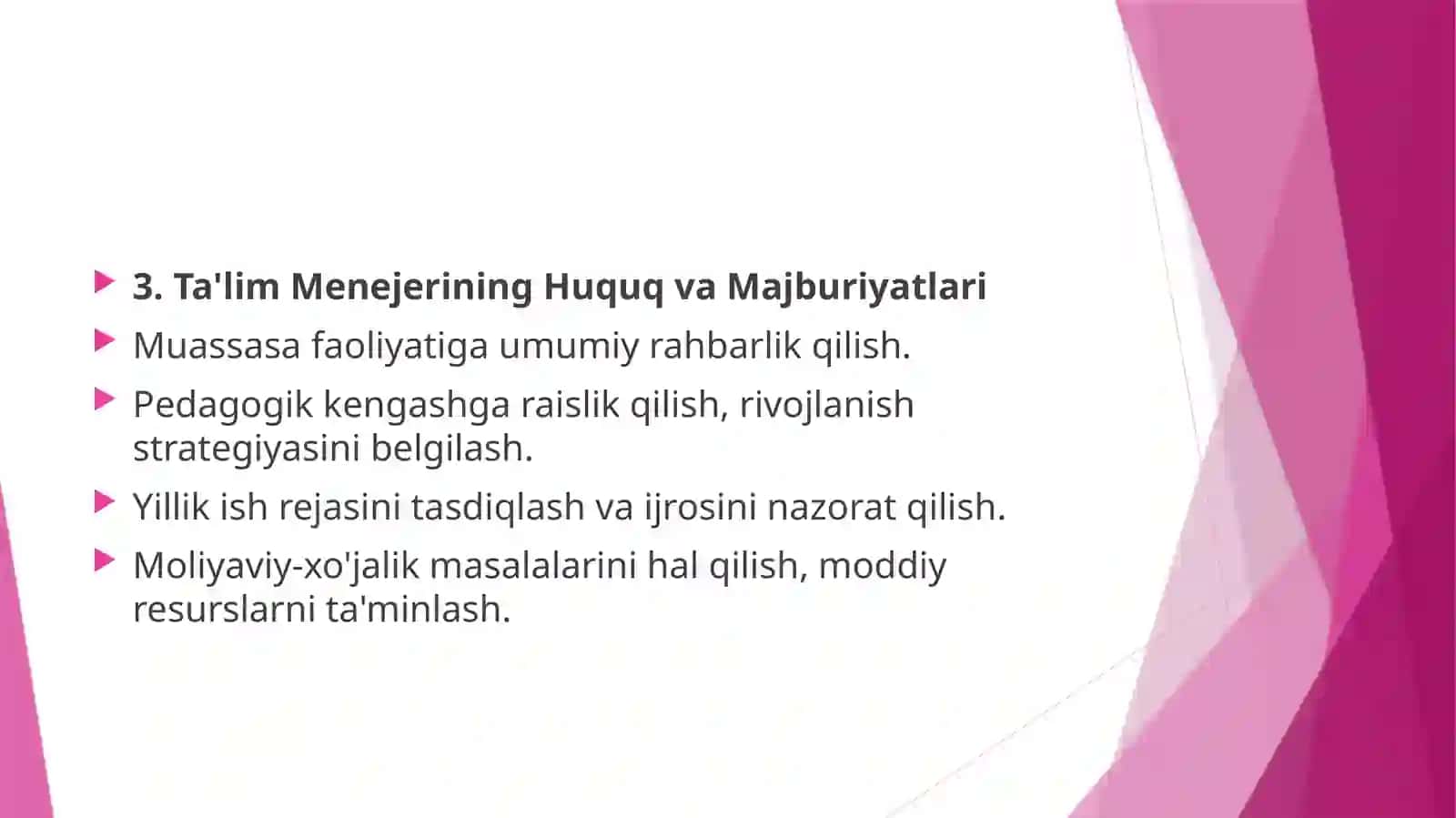 Ta'lim Tashkilotlarini Boshqarish Funksiyalari 4