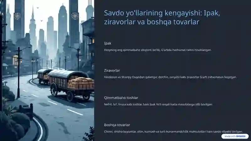 Buyuk Ipak Yo'lining rivojlanish tarixi 4