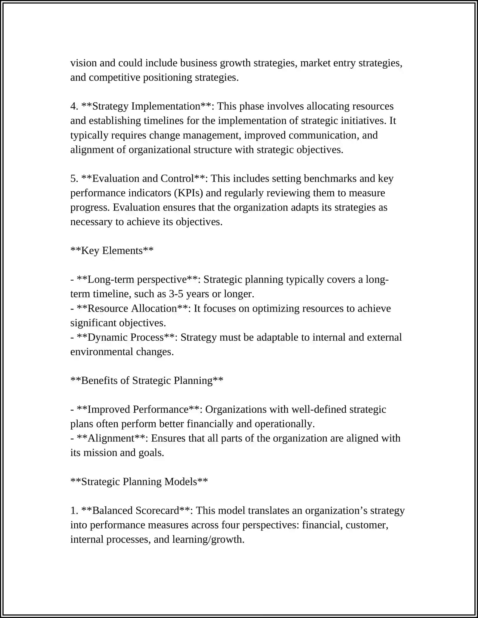 Strategic Planning 4