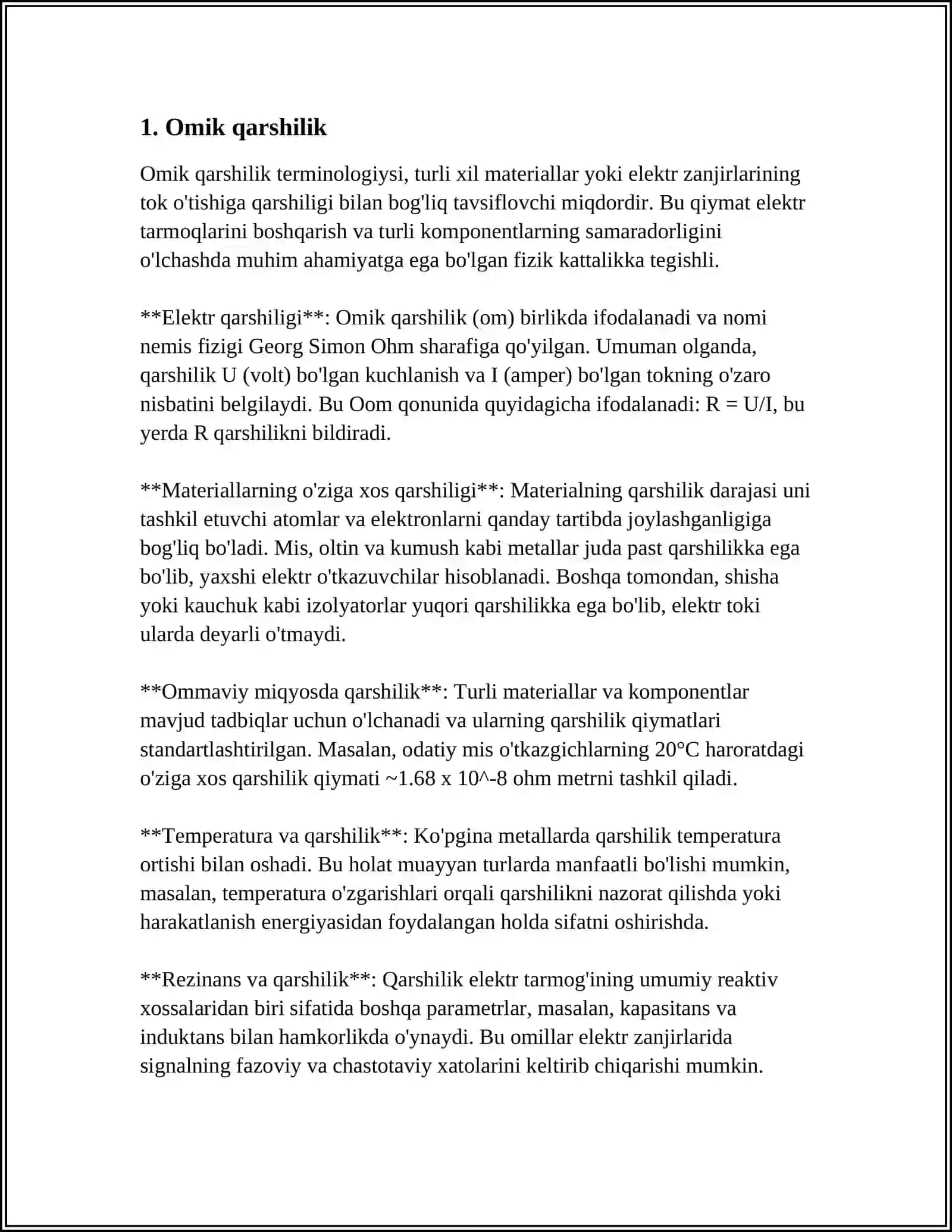 ELEKTR ZANJIRI ELEMENTLARIDAGI ALOHIDA QUVVATNI HISOBLASH 4