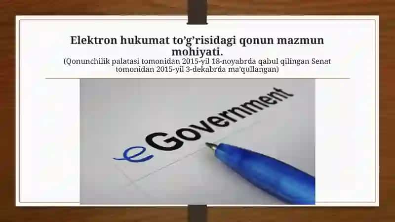 Elektron hukumat va xizmatlar sohasini raqamlashtirish xususiyatlari 4